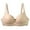 Beige, variant on Women Lace Front Button Shaping Cup Adjustable Shoulder Strap Large Size Underwire Bra