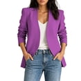 thumbnail image 4 of Paiwinds Women's Blazer Jackets Casual Open Front Collarless Long Sleeve with Decorative Buttons Oversized Relaxed Fit Outerwear, 4 of 9
