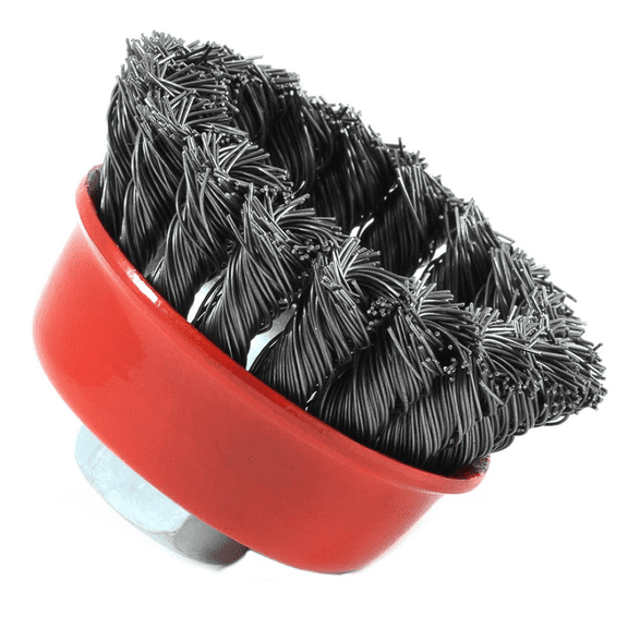 Forney Cup Brush Knotted, 2-3/4 Inch x .020 Inch x 5/8 Inch-11 Arbor