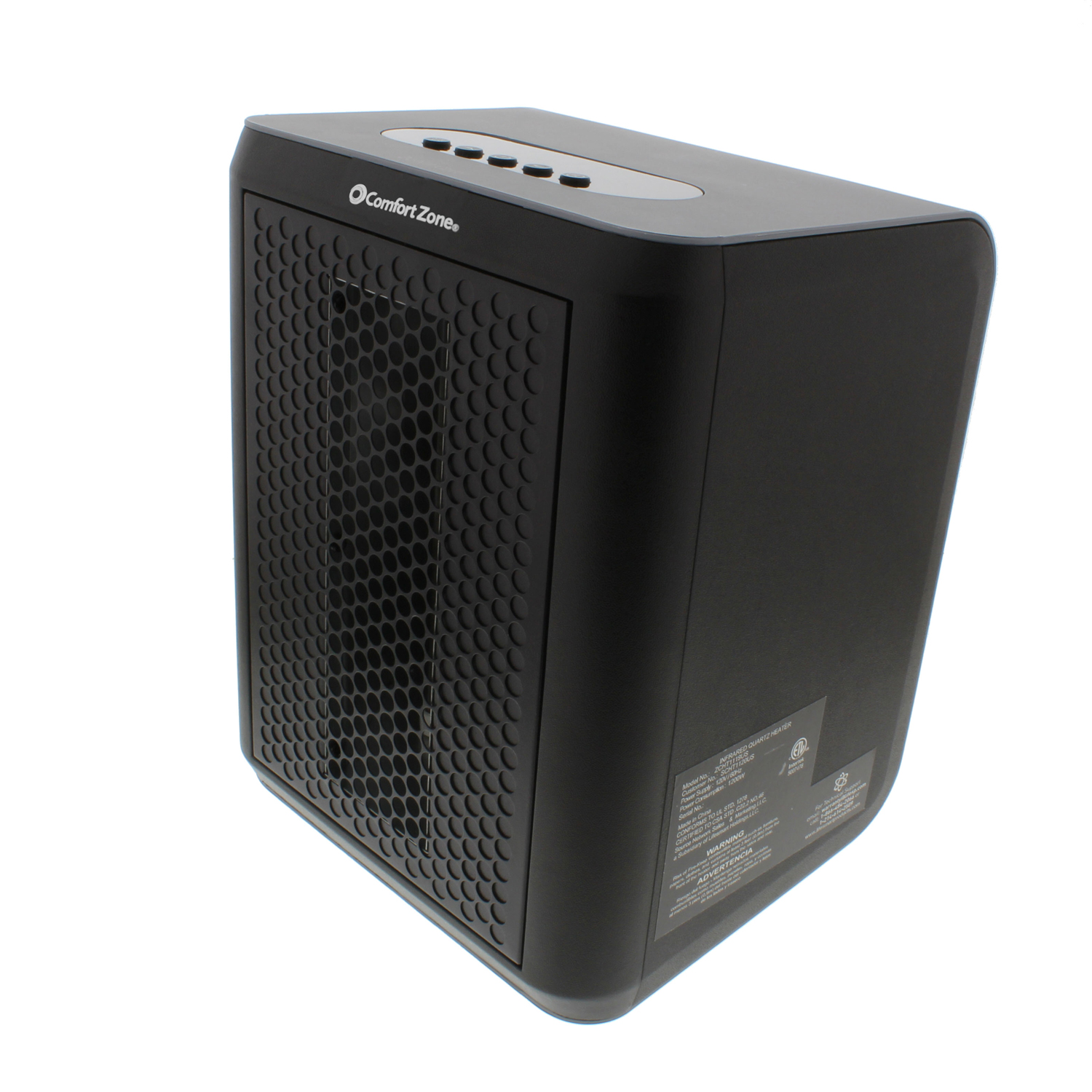 Comfort Zone Infrared Electric Portable Desktop Space Heater, Black - image 2 of 4