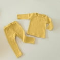 thumbnail image 4 of Vedolay Boys Sets Boys Clothing Long Sleeve Top and Pants Set 2 Piece Fall Outfits,Yellow 12-18 Months, 4 of 5