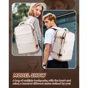 Lightweight Backpack Women, Men Carry On Backpack,Hiking Backpack Waterproof Outdoor Sports Casual Daypack Airplane Approved Backpack Student School Bag Beige Brown