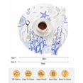thumbnail image 6 of 13 Inch Round Placemats Set of 4, Coastal Purple Non Slip Heat Insulation PP Table Mats, Ocean Coral Starfish Jellyfish Seahorse Washable Place Mats for Kitchen Dining Party Table Decor, 6 of 7