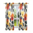 thumbnail image 7 of Yayeee Window Curtains Light Filtering 63"x42" Grommet Panel Pair Home Living Room Decor, Floral Pattern, 7 of 7