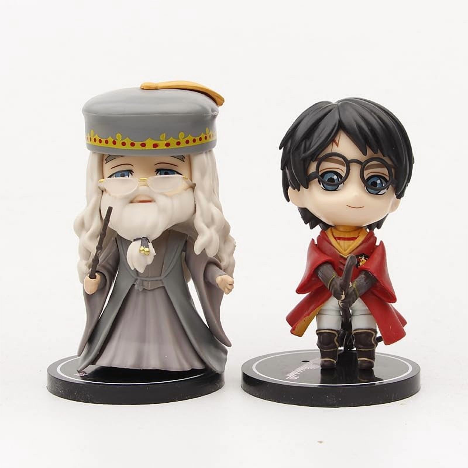 New Dumbledore, Harry, Ron Weasley Figure, 6pieces Standing Q Version Anime Figures 10cm/3.9inch PVC Character Cosplay Model Handicrafts Gift