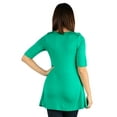 thumbnail image 2 of 24/7 Comfort Apparel Women's 3/4 Sleeve Tunic, 2 of 3