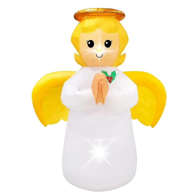 Ángel inflable navideño IKNHYEG para decoración exterior 150 x 150 cm