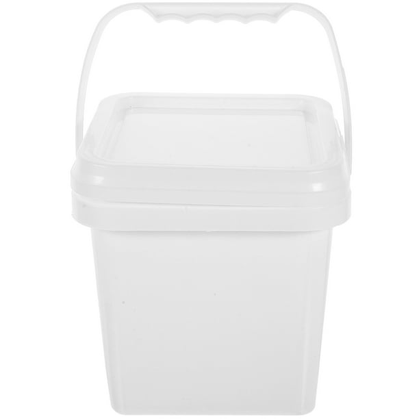 GOOHOCHY Cubo de plástico con tapa y asa, cubo de pintura reutilizable, cubo para pintura al óleo, cubo para pintores.