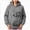 Women Pet Pocket Hooded Sweatshirt A19-Grey, variant on Women Fall And Winter Casual Solid Color Pet O Neck Pocket Sweatshirt Funny Pullover With Half Zipper Purr Pup Pet Pocket Hoodie