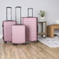 thumbnail image 2 of Protégé Vacationer 20-inch Carry-on Expandable Hardside Luggage With 360-Spinner Wheels and Divider Pockets, Violet Pink, 2 of 9
