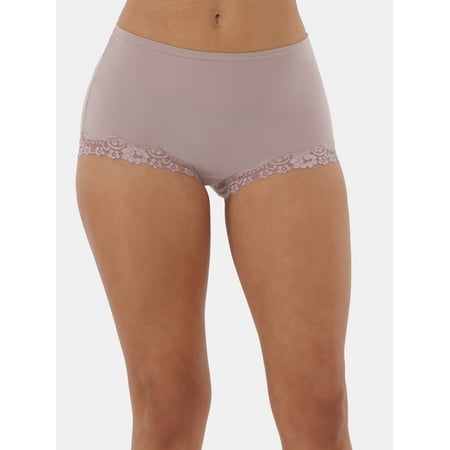 No Boundaries Women s Body Base Boyshort with Lace Panty  Sizes XS to XXXL