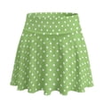 thumbnail image 6 of Uorisango Green Polka Dots Women's Athletic Skorts with Pockets Size S Stylish Women's Active Performance Skort Relaxed Daily Wear for Running Casual, 6 of 7