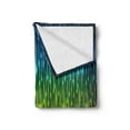 thumbnail image 2 of Colorful Soft Flannel Fleece Blanket, Galaxy Universe Outer Space Inspired Technical Neon Rain Modern Abstract Art Print, Cozy Plush for Indoor and Outdoor Use, 50" x 60", Multicolor, by Ambesonne, 2 of 5
