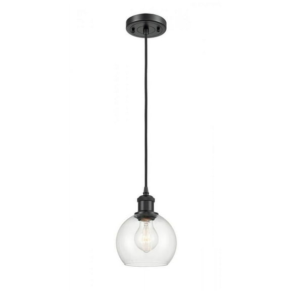 Innovations 516-1P-BAB-G122-LED Athens 1 Light Mini Pendant part of the Ballston Collection, Black Antique Brass