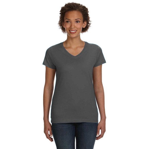 LAT Women's V-Neck Fine Jersey T-Shirt