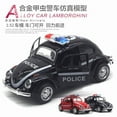 thumbnail image 4 of 1:32 Alloy Beetle police car fire truck Pull back car model hot selling children's toy gift, 4 of 8