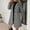 Dark Gray, variant on Winter Coat for Women Stand Collar Single Pea Coat Mid-Long Outwear with Pocket,Women's Fall Winter Elegant Single Long Wool Coat Overcoat