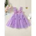 thumbnail image 3 of Bagilaanoe Toddler Baby Girl Party Dress Butterfly Sleeveless A-line Princess Dresses 6M 12M 18M 24M 3T 4T Kid Summer Patchwork Tulle Dress, 3 of 8