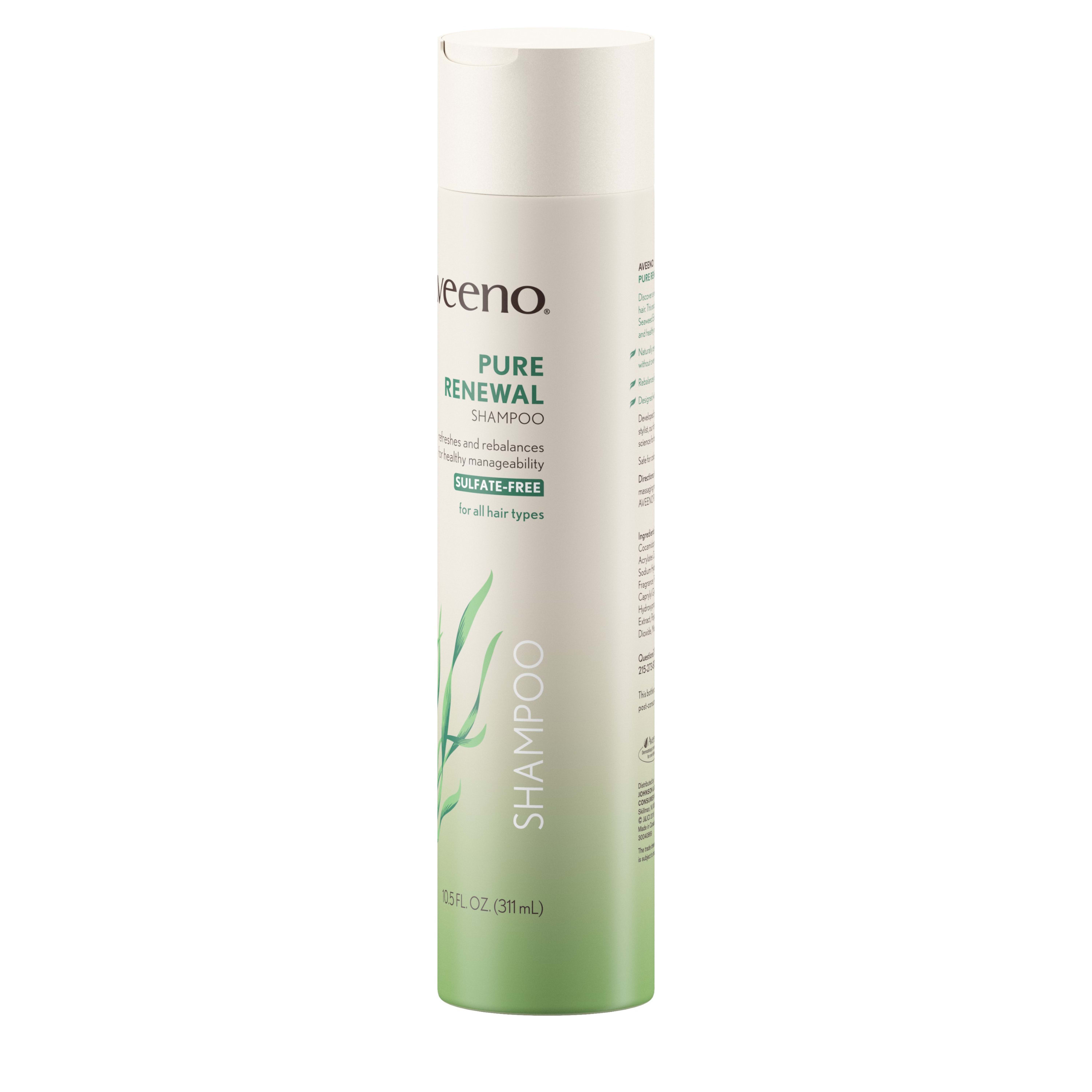 Aveeno Active Naturals Pure Renewal Moisturizing Daily Shampoo with Seaweed Extract, 10.5 fl oz - image 3 of 9