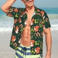 thumbnail image 4 of Uemuo Forest Squirrel Printed Regular Fit Short Sleeve Casual Hawaiian Shirt for Men,Aloha shirt,Tropical shirt,Floral print shirt,Vacation Beach shirt-Small, 4 of 9