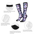 thumbnail image 6 of Lsque crystal flower Skull Printed Crew Socks Men's Women's LightWeight Thin Casual Calf Socks ,Knee High Socks,Cotton Socks, 6 of 9