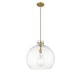 thumbnail image 5 of Innovations Lighting  Newton Sphere - 1 Light 18" Cord Hung Pendant Brushed Brass/Matte White, 5 of 5