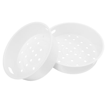 

2Pcs Plastic Steamer Containers Household Steamer Baskets Multi-function Food Steamers