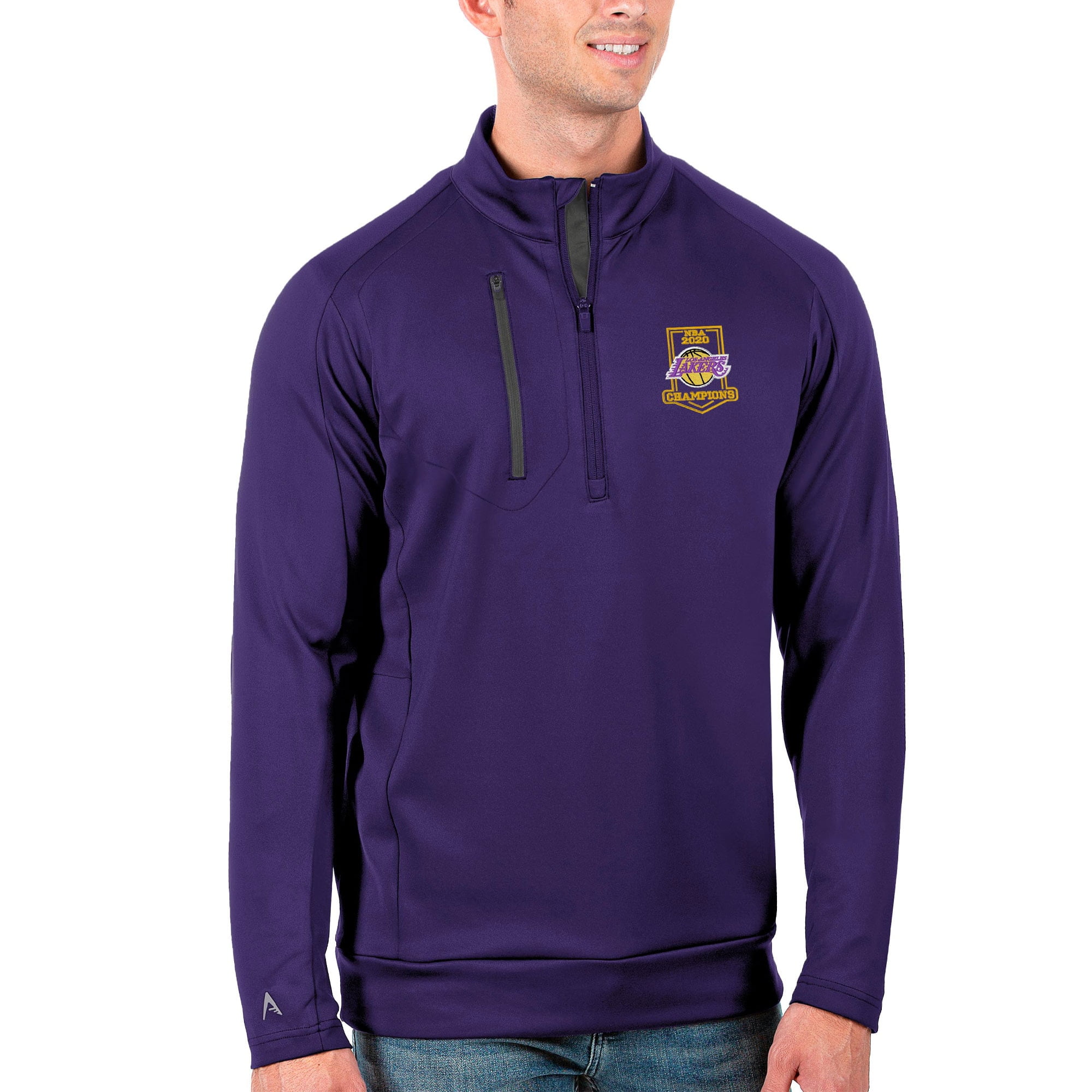 Los Angeles Lakers Antigua 2020 Nba Finals Champions Generation Quarter Zip Pullover Jacket Purple Walmart Com Walmart Com