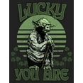 thumbnail image 2 of Junior's Star Wars St. Patrick's Day Yoda Lucky You Are Clovers Festival Muscle Graphic Tee Charcoal X Large, 2 of 4