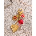 thumbnail image 2 of Llavero charm para bolso Mchic corazón dorado con dijes en resina, 2 of 6