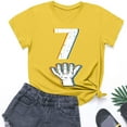 thumbnail image 5 of DeHolifer Number 7 T-Shirt Boys Girls Short Sleeve Varsity Shirt Kids Summer Birthday Tees Gifts Tops 3-14 Years, 5 of 8