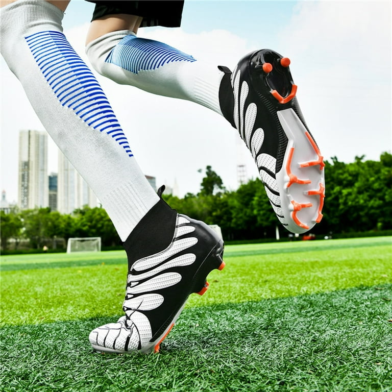 Hmhnsya Men Boys Soccer Shoes Football Boots High Ankle Kids