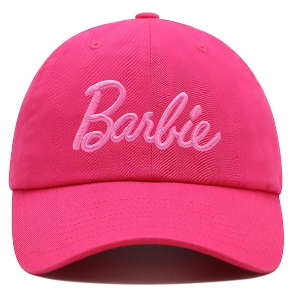 Kawaii Barbie Casquette de Baseball Brodée avec Lettres Anime Dessin Animé Mode Été Ajustable Casquettes Soleil Extérieur Décontracté Chapeau à Visière Noir