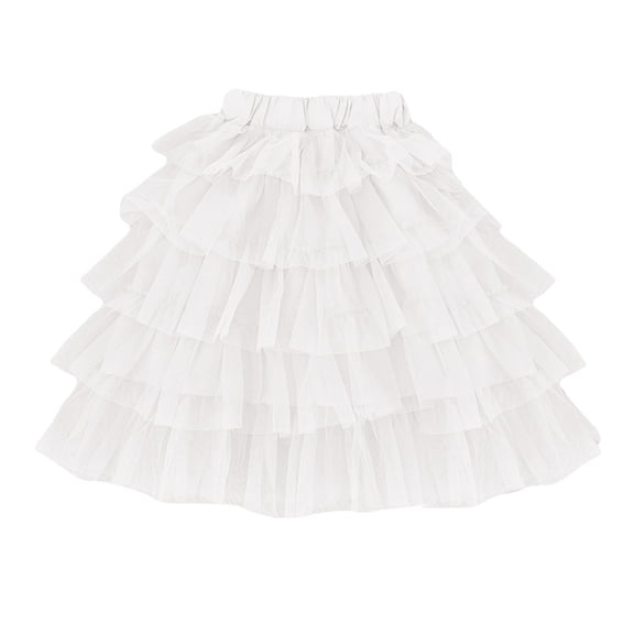XXWXYD Girls Half Skirt Tulle Laye𝗋ed Cake Yarn Petticoat Vintag𝖾 Rockabilly 50s Style Party Tutu Fluff𝗒 Retro Short Dress