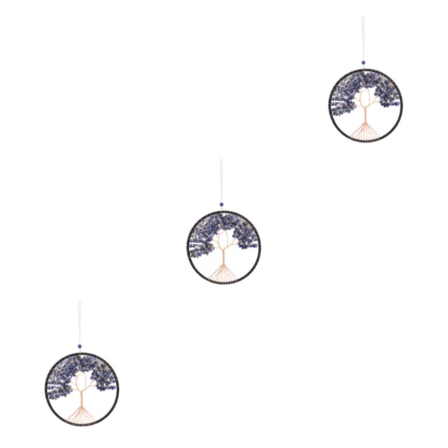 Cateissary Atrapasueños de árbol de la vida hecho a mano de piedra, exquisita decoración de pared de dormitorio, colgantes de pared de Type1 NO1