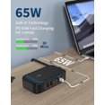 thumbnail image 3 of Regleta de alimentación USB KWRNVO de 65 W con 2 puertos AC y 5 puertos USB, 3 of 7