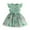 Green, variant on WOYY Girls Dinosaur Prints Ribbed Dress Flutter Sleeves Mesh Dress, Sizes 6M-4T