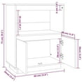 thumbnail image 4 of vidaXL Sideboard Black 60x34x75 cm Solid Wood Pine, 4 of 5