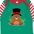 thumbnail image 4 of Inktastic Groundhog Day with Groundhog in Top Hat Boys or Girls Long Sleeve Baby Bodysuit, 4 of 5
