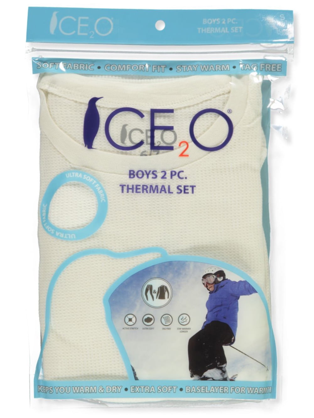 Ice2O Girls' Thermal 2-Piece Long Underwear Set - light gray, 14 - 16 (Big  Girls)