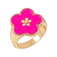 thumbnail image 1 of New Simple Exaggerated Colorful Flower Ring Cute Age Reducing Accessories Sweet Ring Valentine's Day Gift, 1 of 8