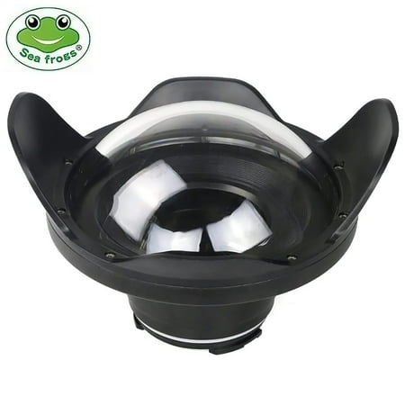 Image of SeaFrogs WA005-F Optical Acrylic 40M/130FT 6 inch Wide Angle Dome Port Fisheye Lens for Underwater Camera Case
