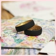 thumbnail image 4 of Rinfit Silicone Rings for Women & Men - Couple Sets Rubber Wedding Bands - Two Tone & Diamond Pear - Black & Gold, 4 of 5