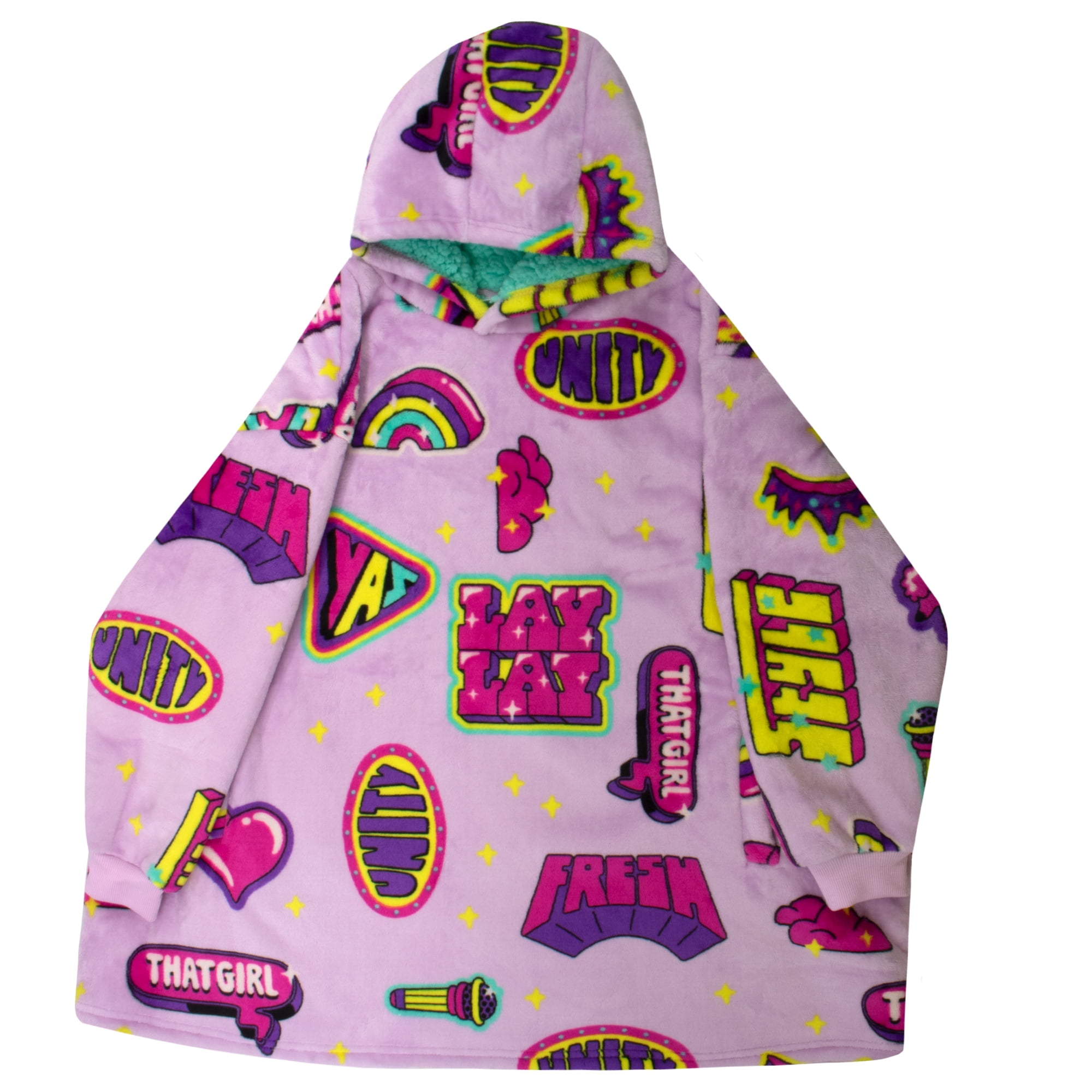 Nickelodeon THE WAYY BIG HOODIE Plush Lined Oversized Hoodie, Jojo Siwa