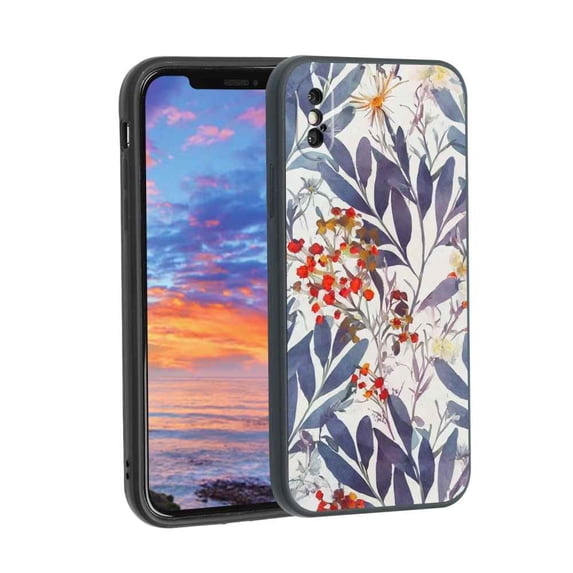 Flowers-115 Phone Case, Degined for iPhone X Case Men Women, Flexible Silicone Shockproof Case for iPhone X