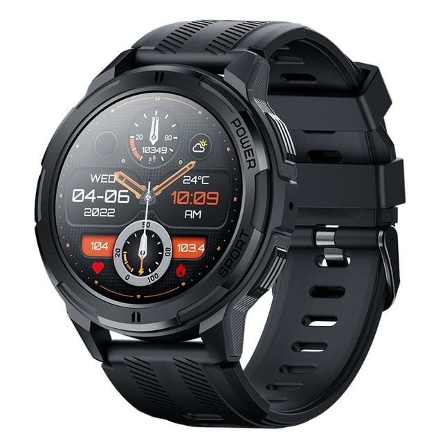 LEMFO Pulsera Inteligente Reloj Deportivo C25 Monitor de Salud Pantalla AMOLED 1.43 Rastreador de Ejercicios Impermeable BT Llamada Compatible con Android iOS