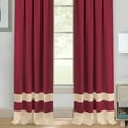 thumbnail image 2 of Collections Etc Darcy Two-Tone Rod Pocket Window Curtain Panel, Burgundy, 52"X84", 2 of 3