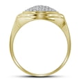 thumbnail image 2 of 10K Yellow Gold Mens Round Diamond Circle Cluster Ring 1/3 Cttw, Mens Size: 7-13, 2 of 3