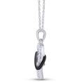 thumbnail image 4 of AFFY White Natural Infinity Two-Tone Heart Pendant in 925 Silver for Women(0.10 Ct), 4 of 7