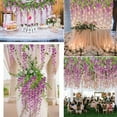 thumbnail image 3 of Coolmade 3.6 Feet Artificial Silk Wisteria Vine Ratta Silk Hanging Flower Wedding Decor,6 Pieces, 3 of 6